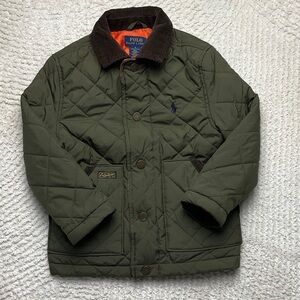 Polo by Ralph Lauren Boys Olive Green Quilted Puffer Jacket